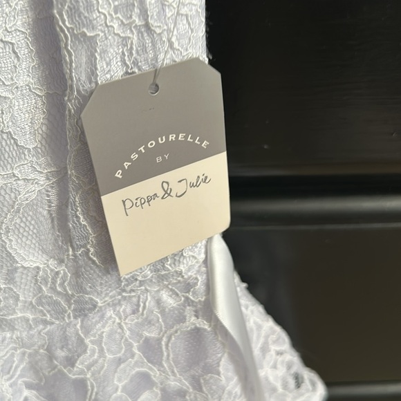 Pastourelle By Pippa and Julie White Dress Size 12 First Communion Wedding NWT - Picture 4 of 7
